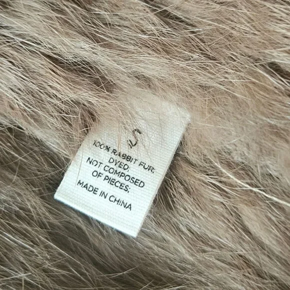 Moon & Meadow Rabbit Fur Ombre Vest Size Small - Picture 4 of 5